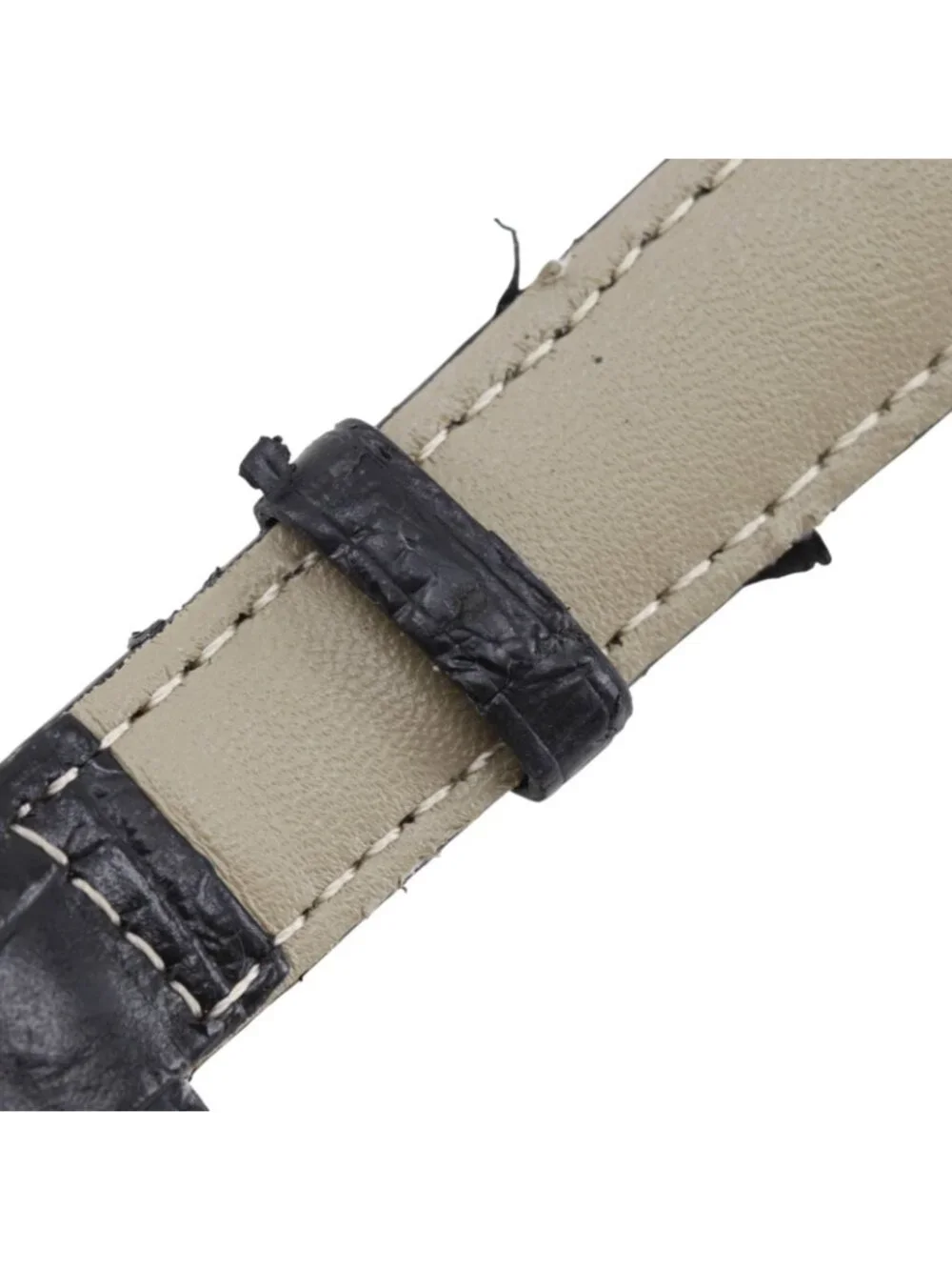 Chanel 33 Ceramic Leather Quartz Analog Display Black Dial Watch